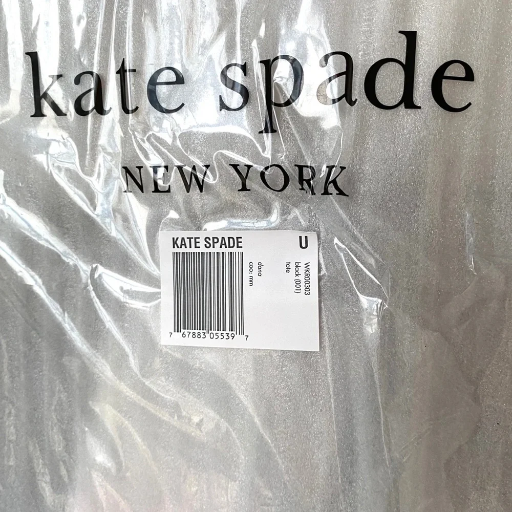 NWT Kate Spade Saffiano leather zip tote black - Picture 7 of 12